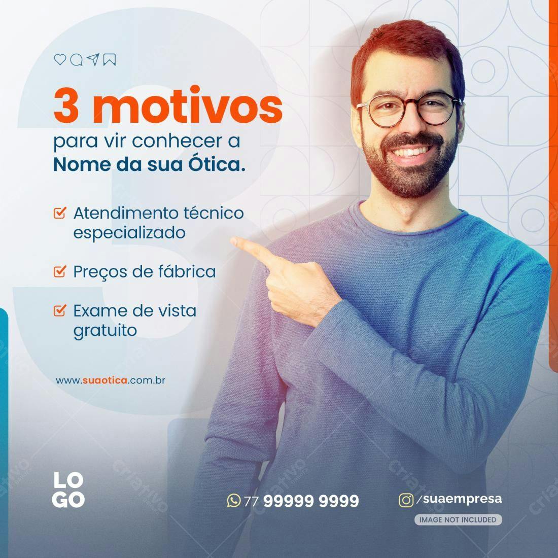 Post para Ótica PSD Editável