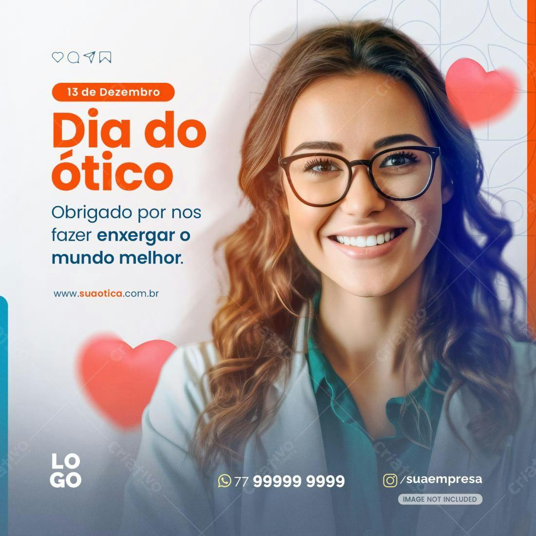 Postagem Dia do Ótico PSD Editável