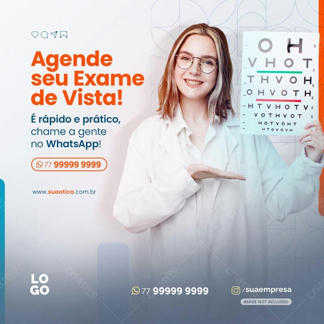 Post para Oftalmologista PSD Editável