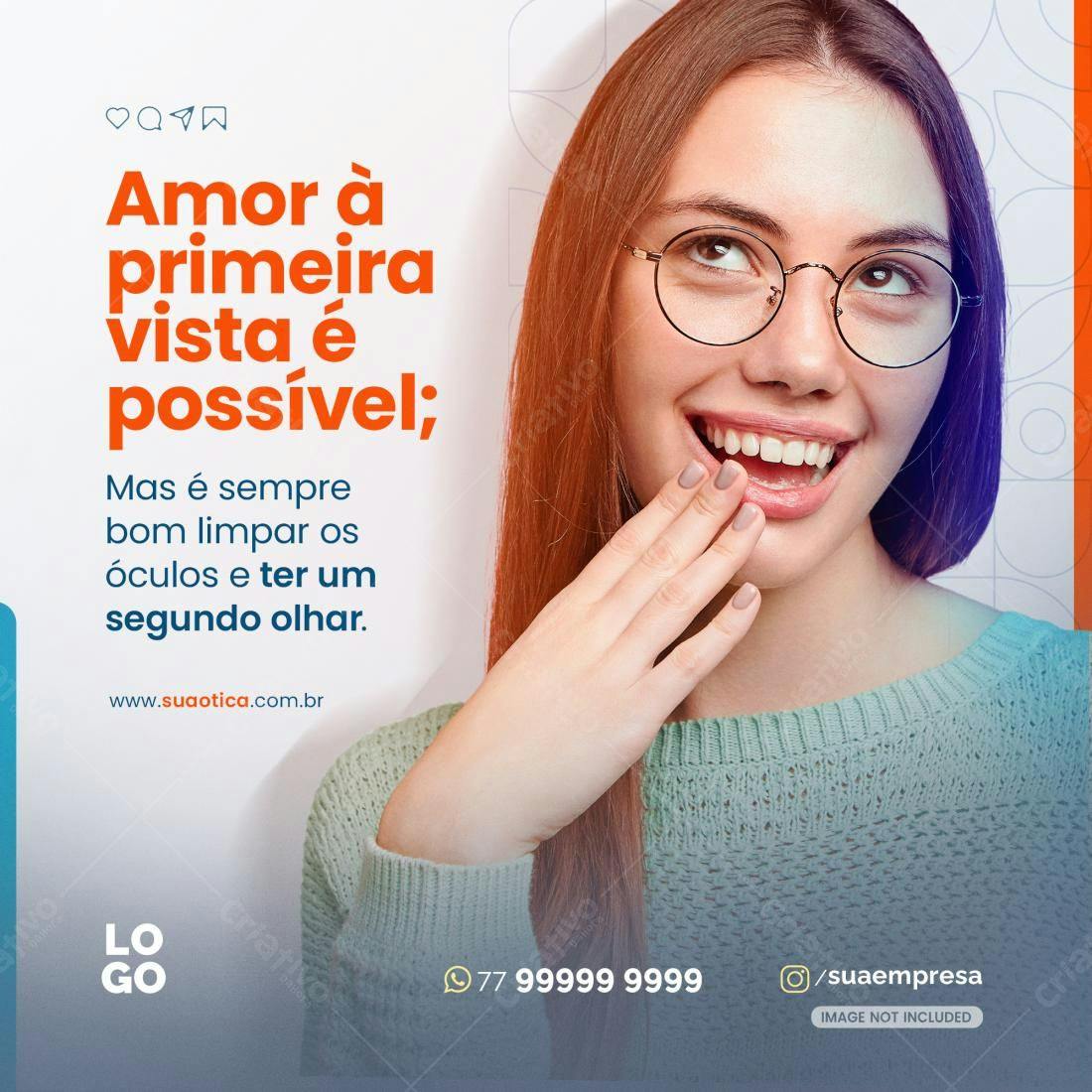 Post para Ótica PSD Editável