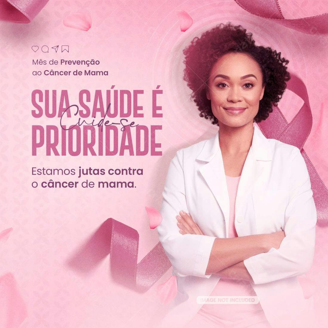 Post para Outubro Rosa PSD Editável
