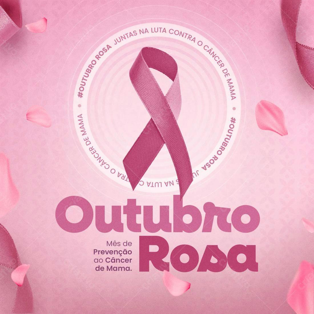 Flyer Outubro Rosa PSD Editável