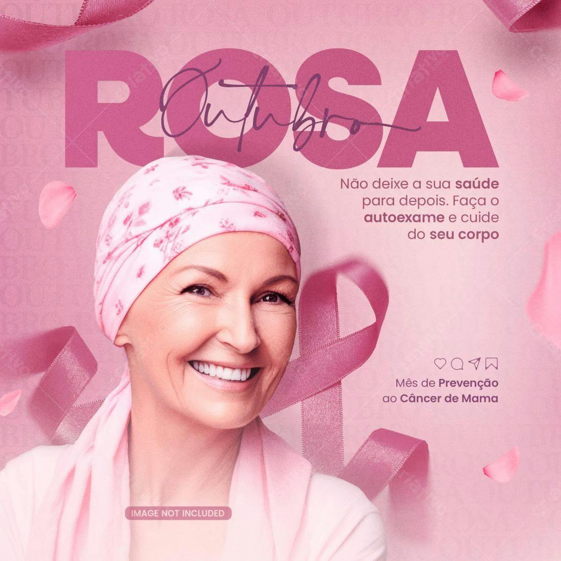 Post para Outubro Rosa PSD Editável