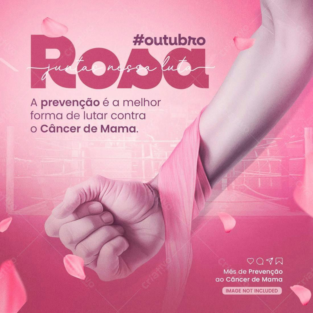 Post Outubro Rosa PSD Editável