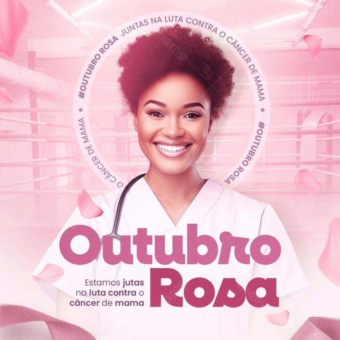 Flyer Outubro Rosa PSD Editável