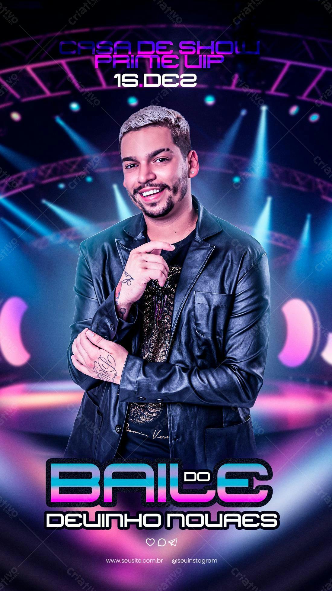Flyer para Show Deuinho Nouaes PSD Editável