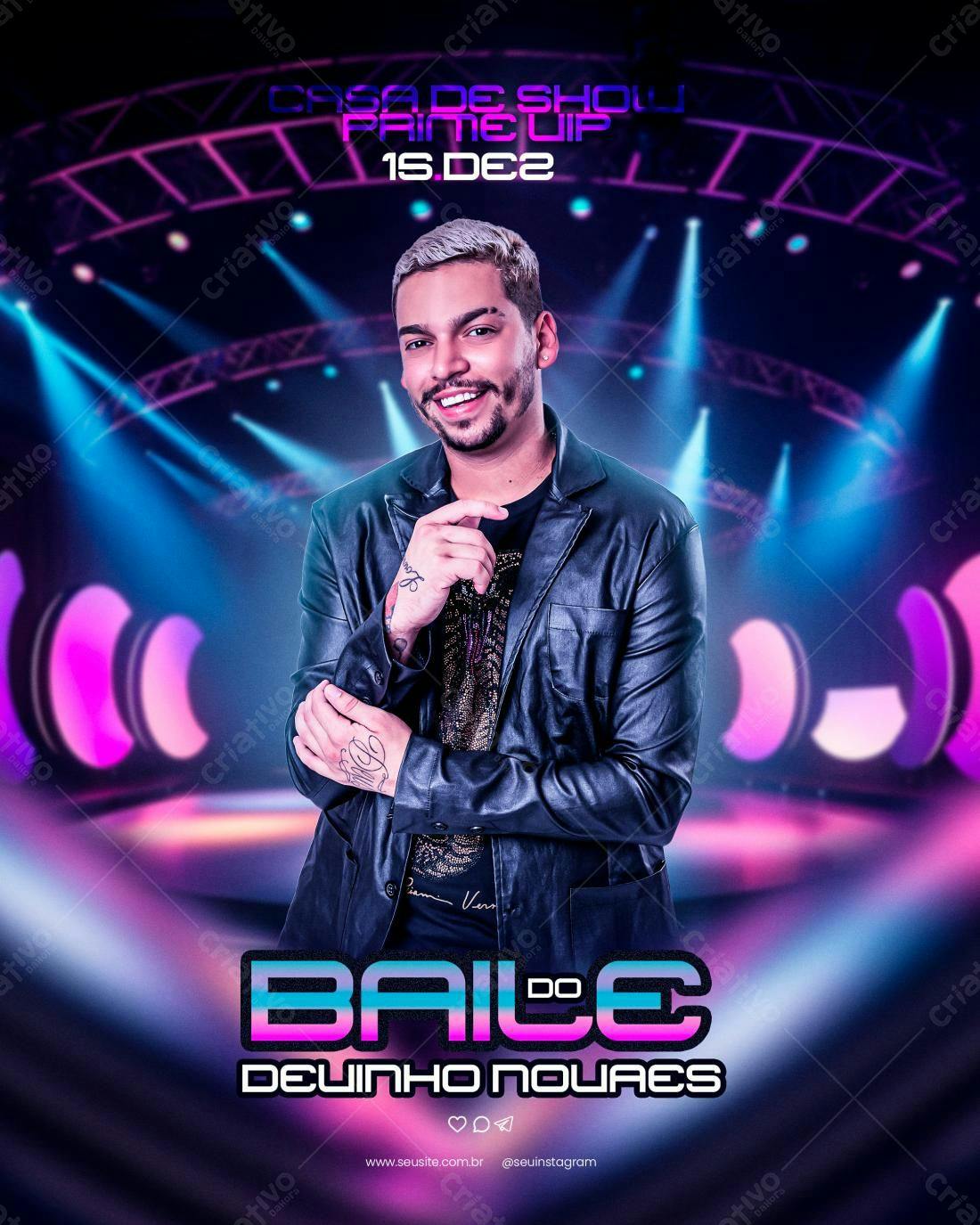 Flyer para Evento Deuinho Moura PSD Editável