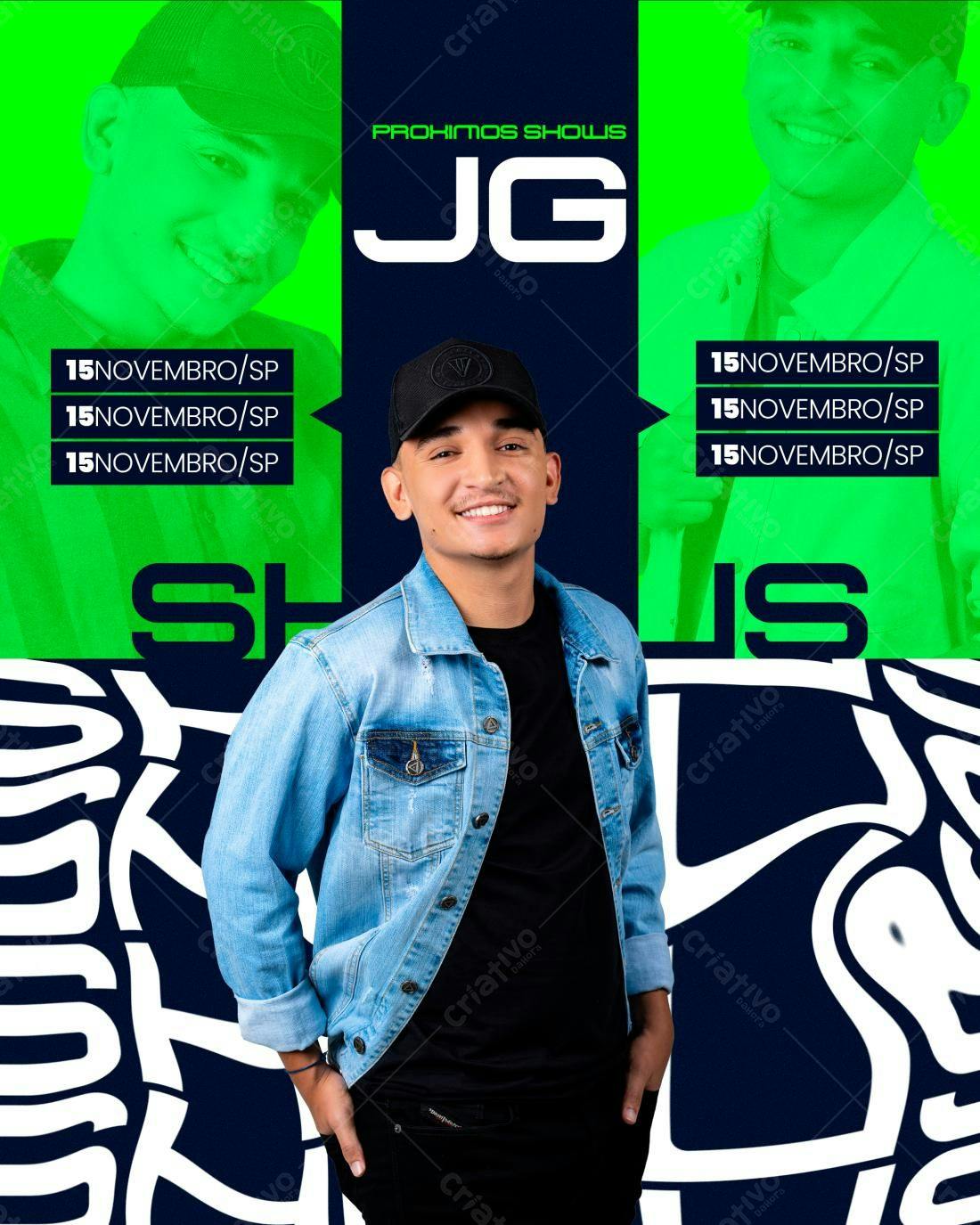 Flyer para Show JG - 15 de Novembro PSD Editável