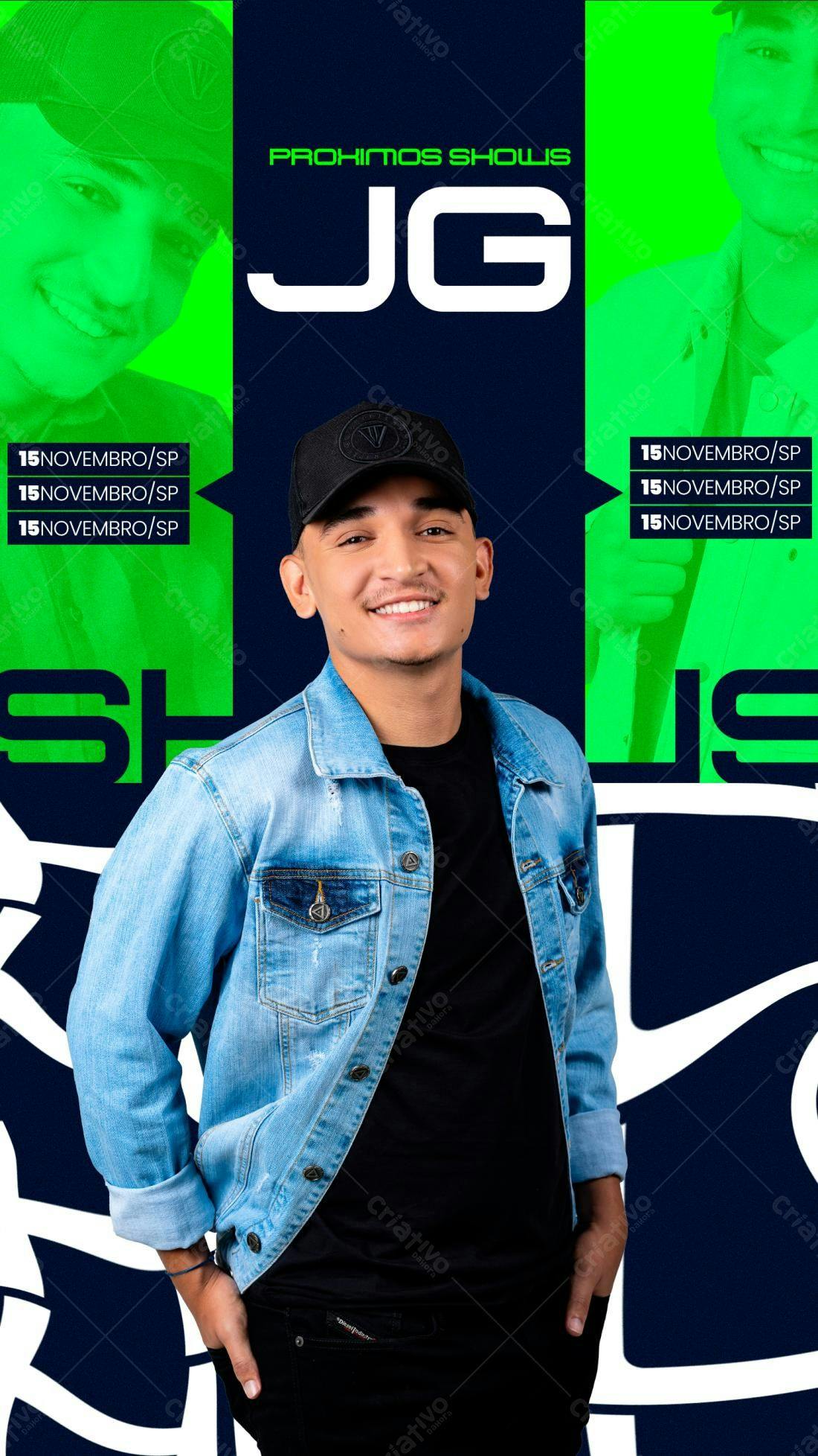Flyer para Shows do JG PSD Editável