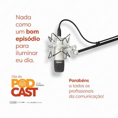 Feed dia do podcast parabéns a todos os profissionais