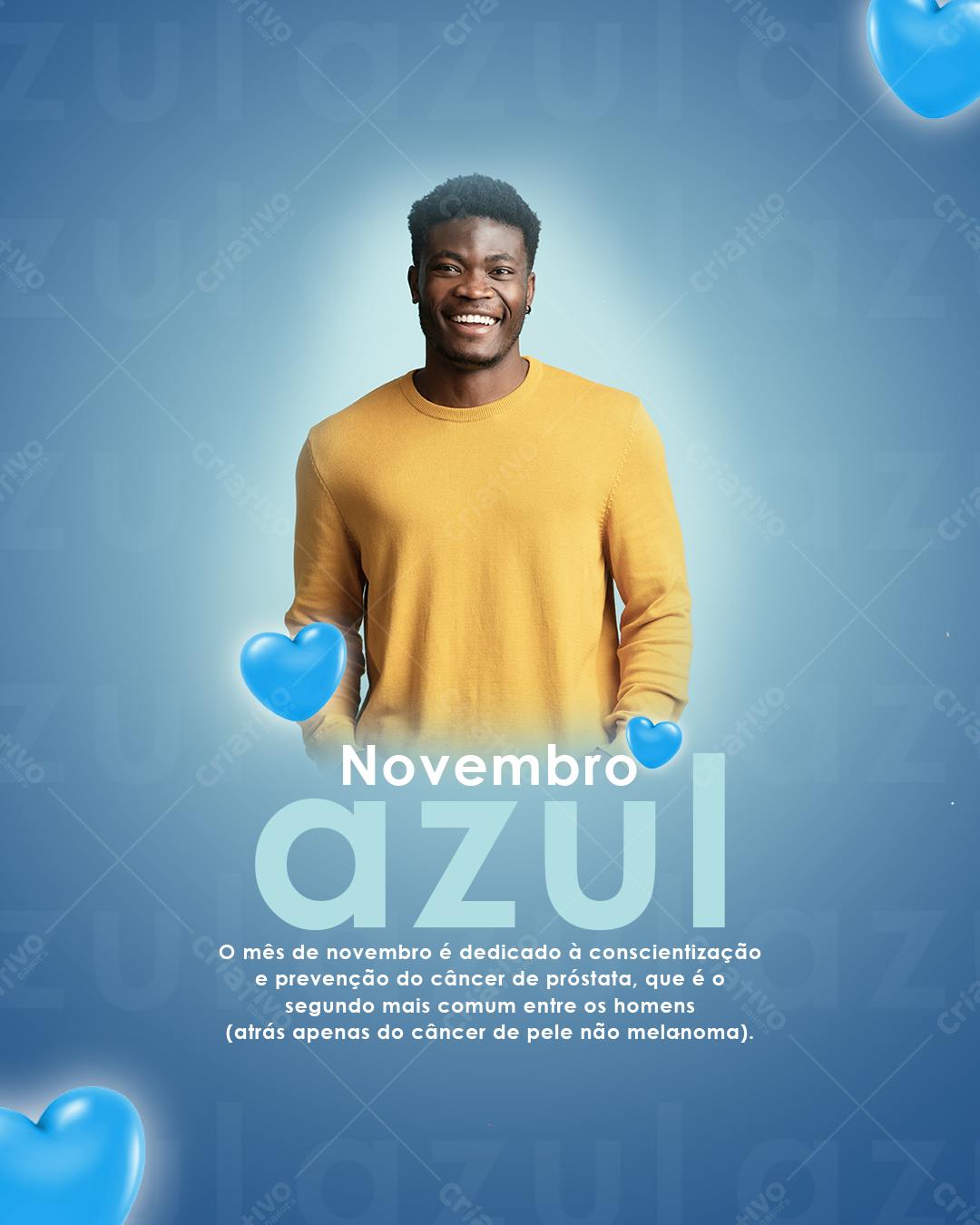 Post para Novembro Azul PSD Editável