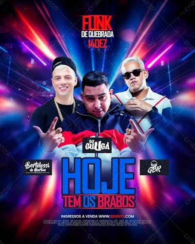 Flyer Hoje Tem Os Brabos Feed