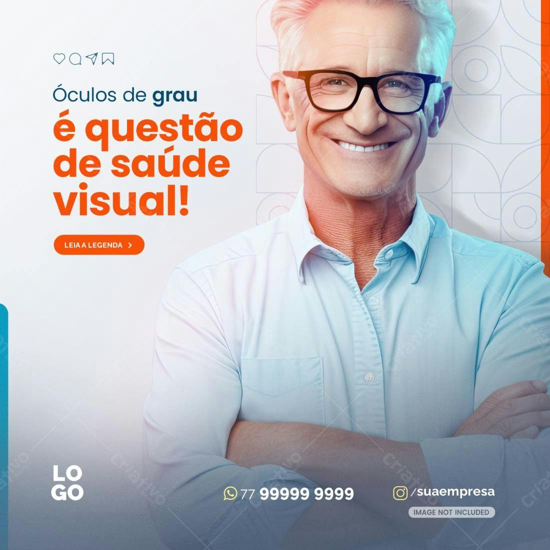 Post para Ótica PSD Editável