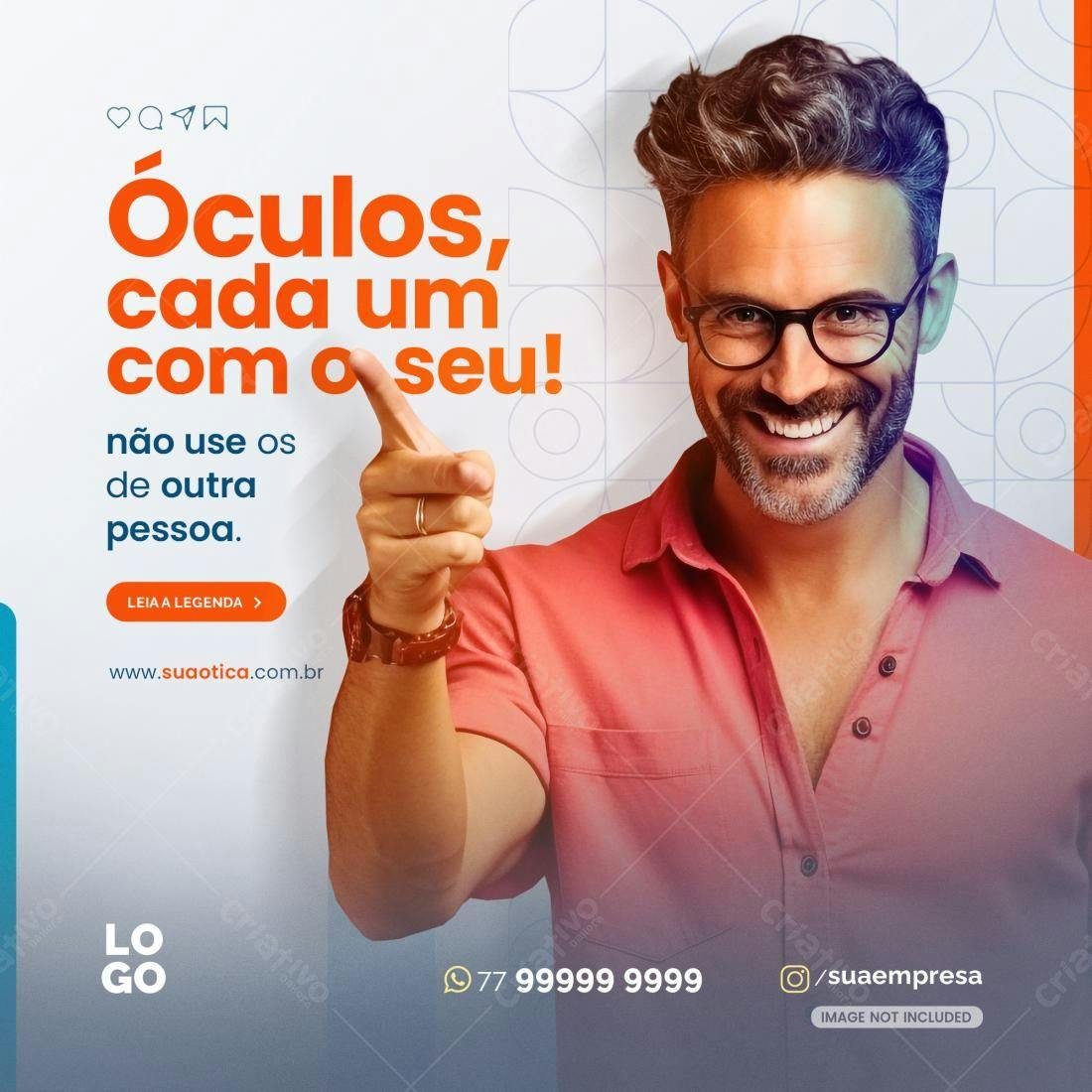 Post para Ótica PSD Editável