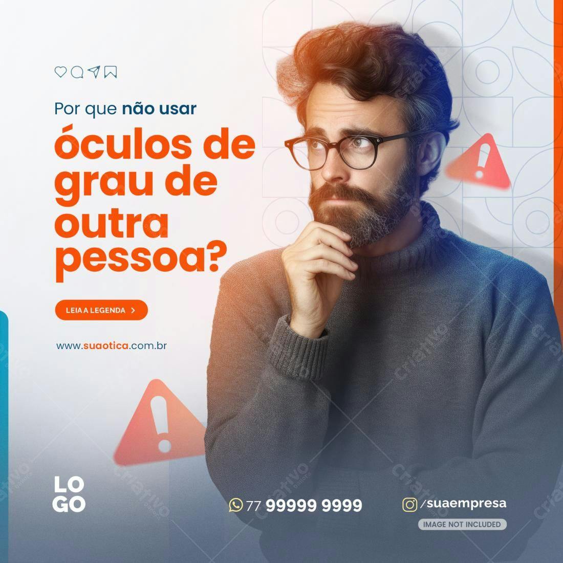 Post para Ótica PSD Editável