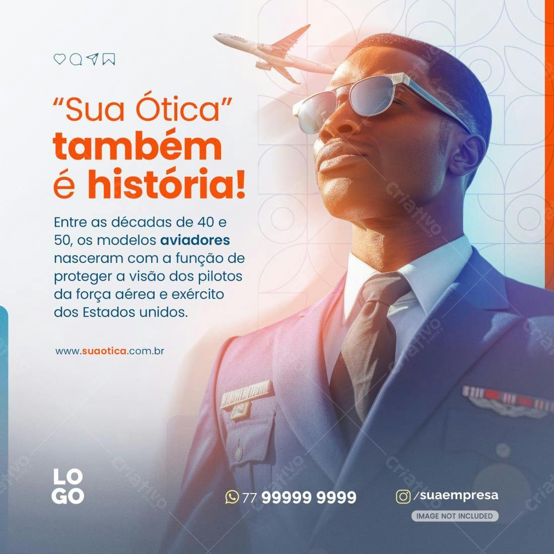 Post para Ótica PSD Editável