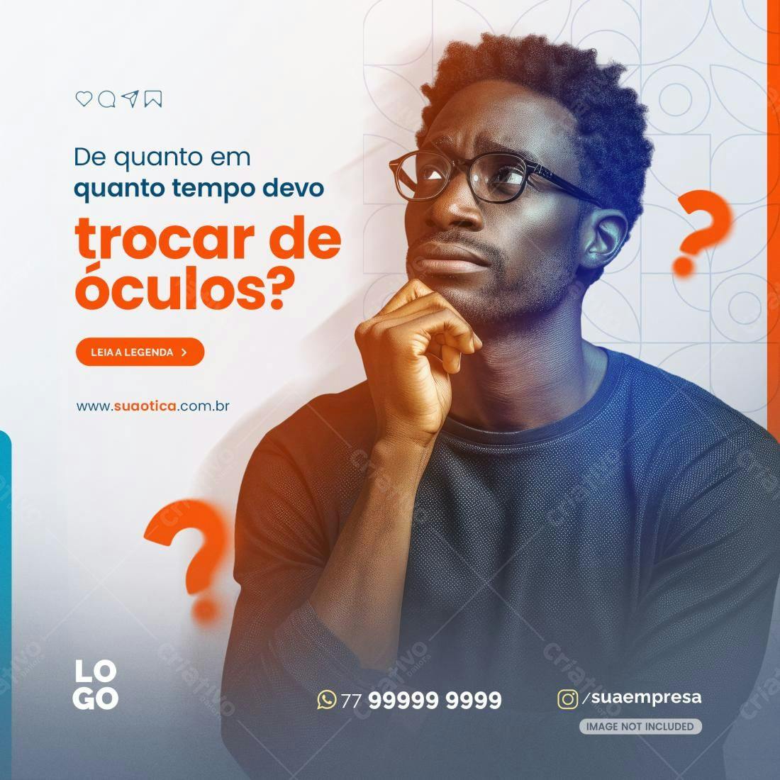 Post para Ótica PSD Editável