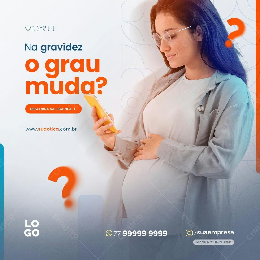 Post para Gravidez PSD Editável