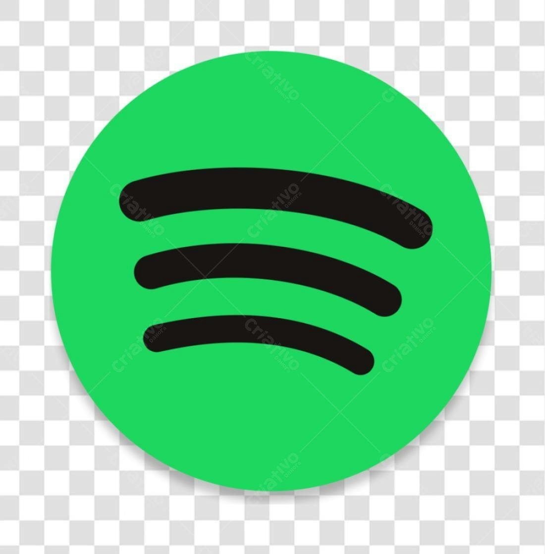 Ícone Spotify Verde PNG com fundo transparente