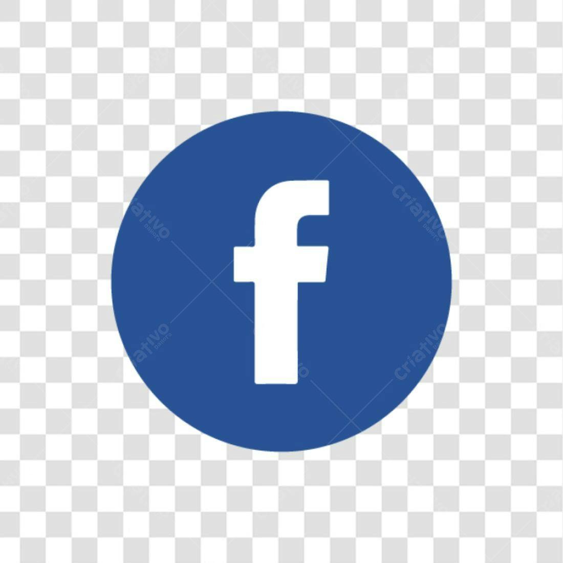 Icone Facebook PNG com fundo transparente