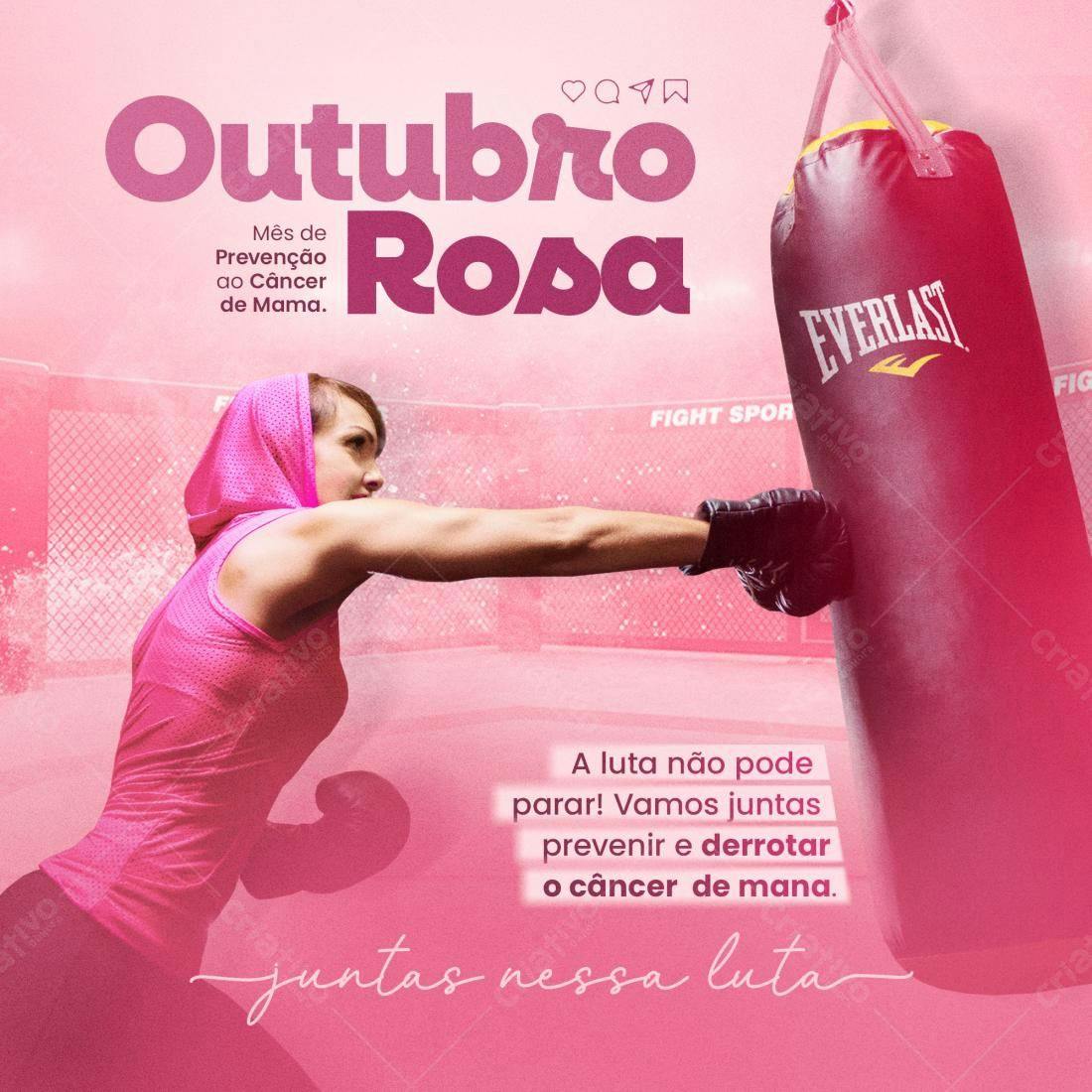 Post para Outubro Rosa PSD Editável