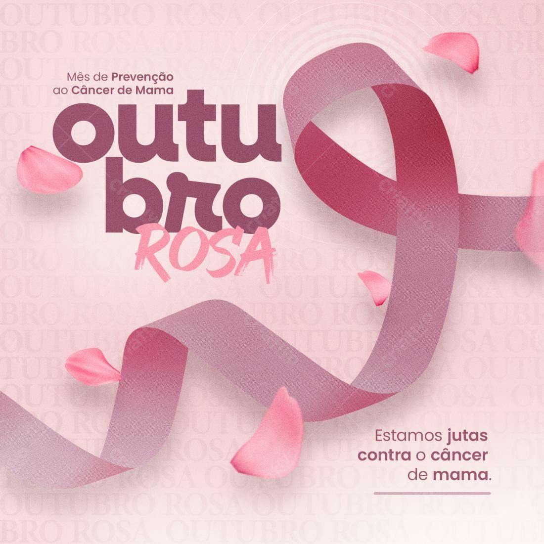 Flyer Outubro Rosa PSD Editável