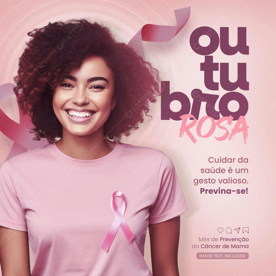 Postagem Outubro Rosa PSD Editável