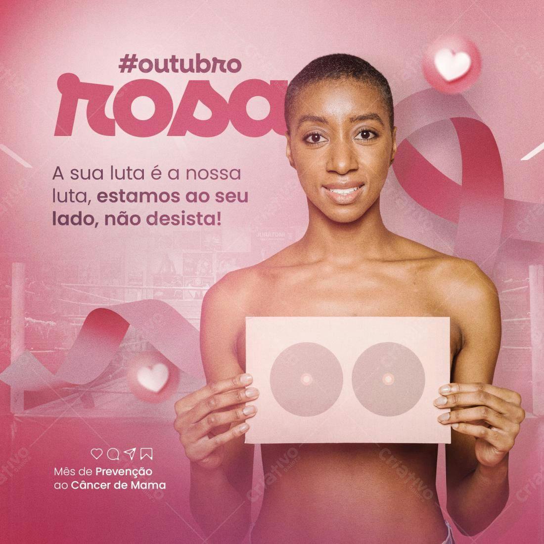 Postagem Outubro Rosa PSD Editável