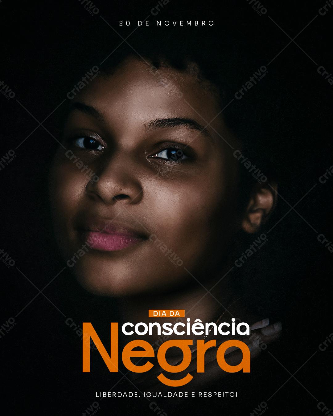 Flyer Dia da Consciência Negra PSD Editável