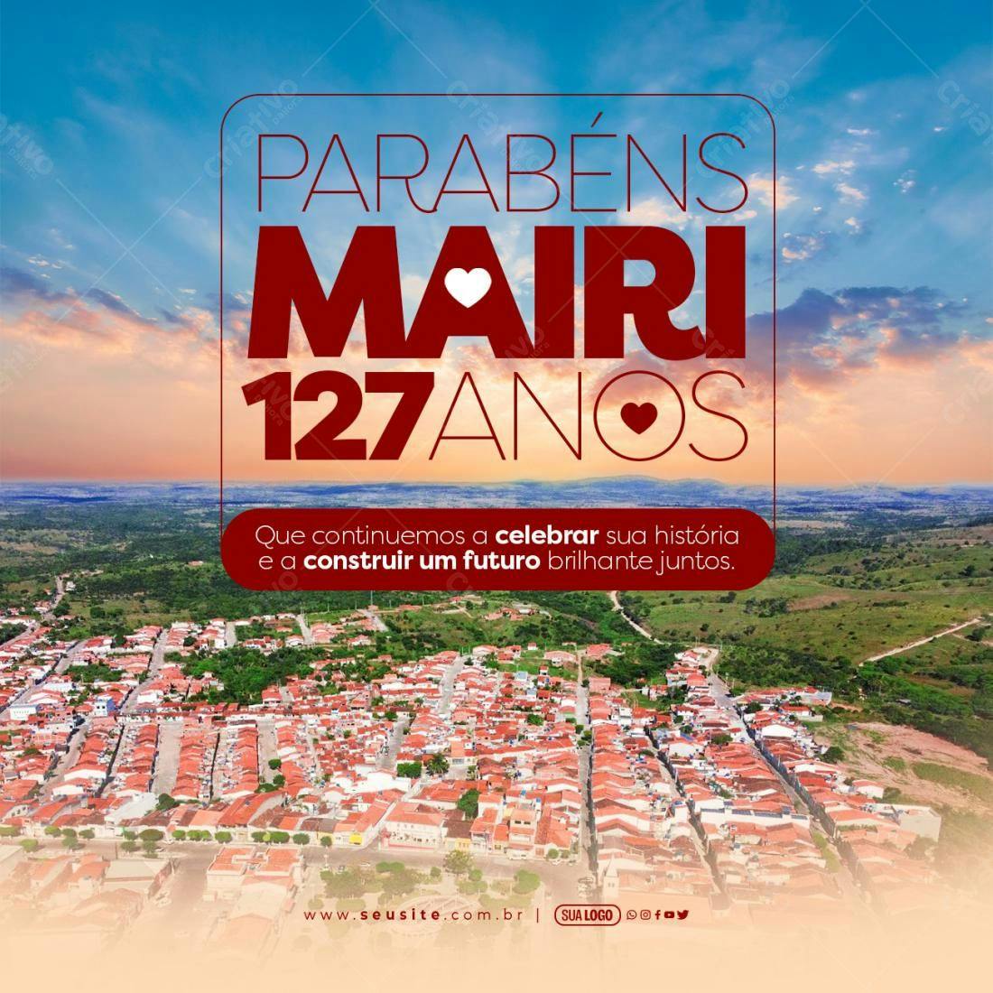 Flyer Aniversário 127 Anos PSD Editável