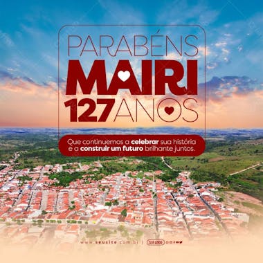 Feed aniversário da cidade mairi 127 anos