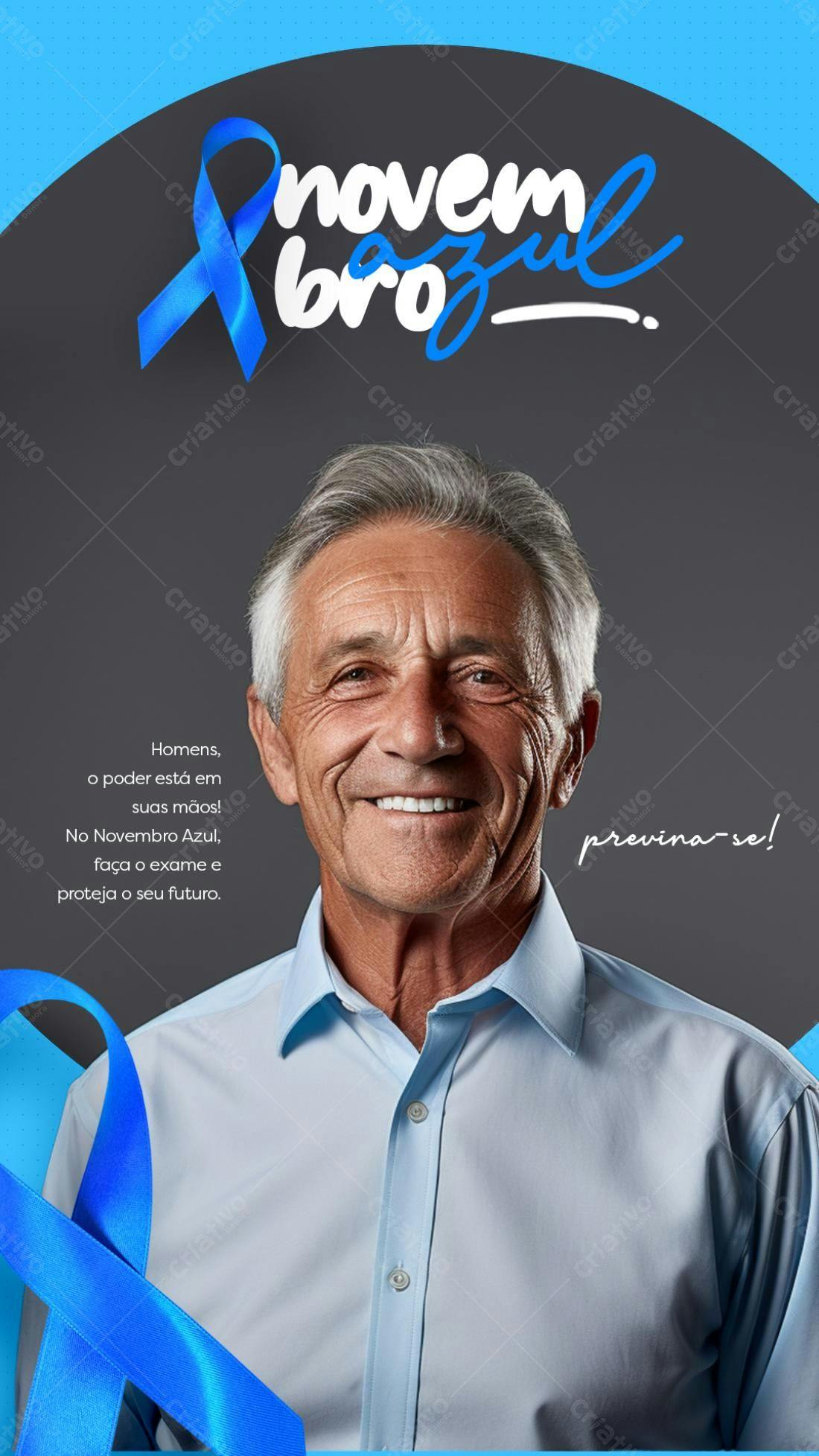 Post para Novembro Azul PSD Editável
