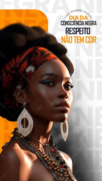 Flyer dia da consciencia negra story