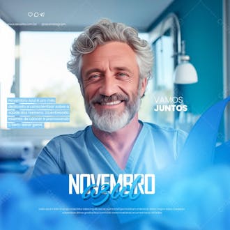 Flyer para novembro azul feed