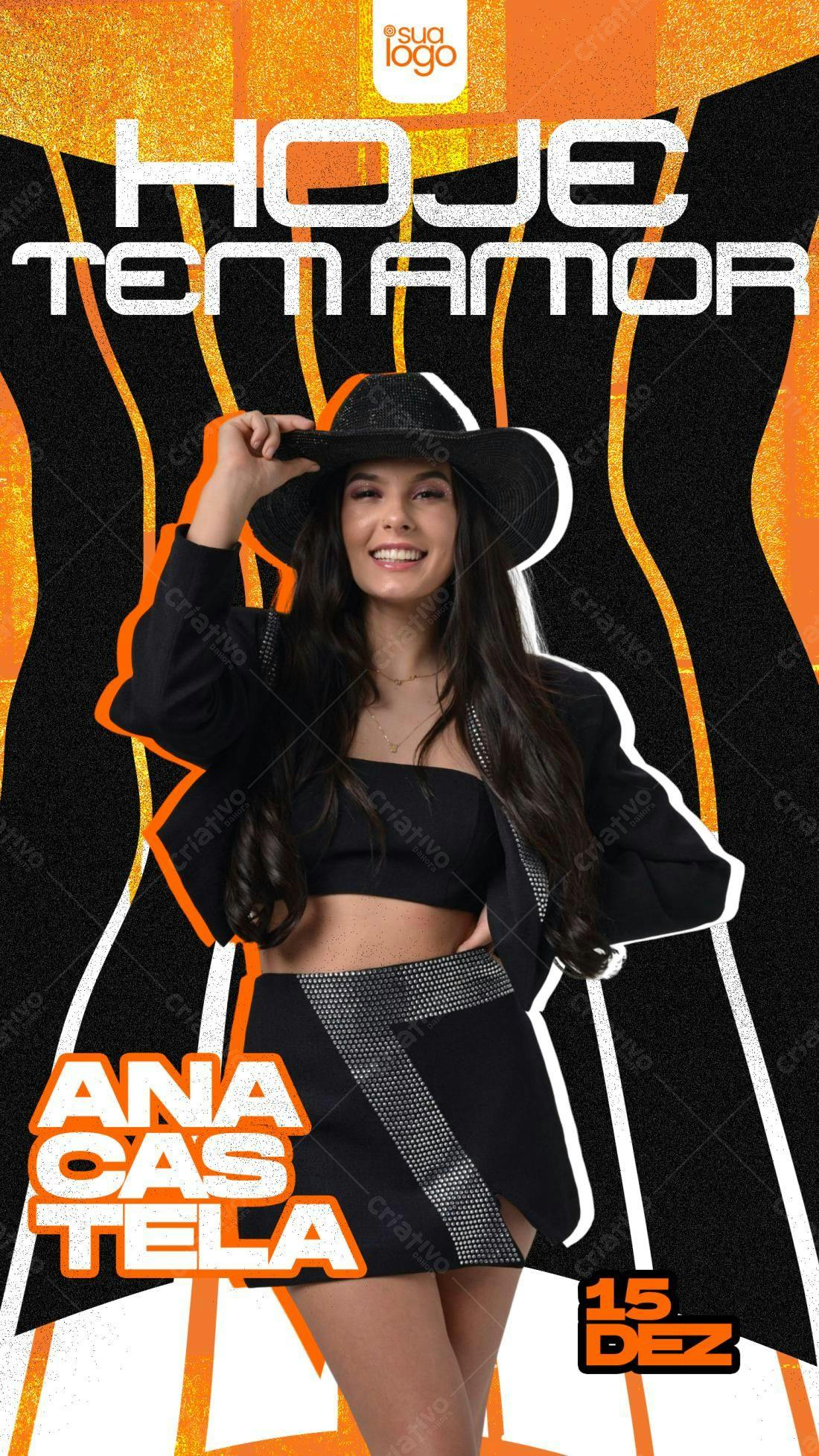 Flyer para Show Ana Castela PSD Editável