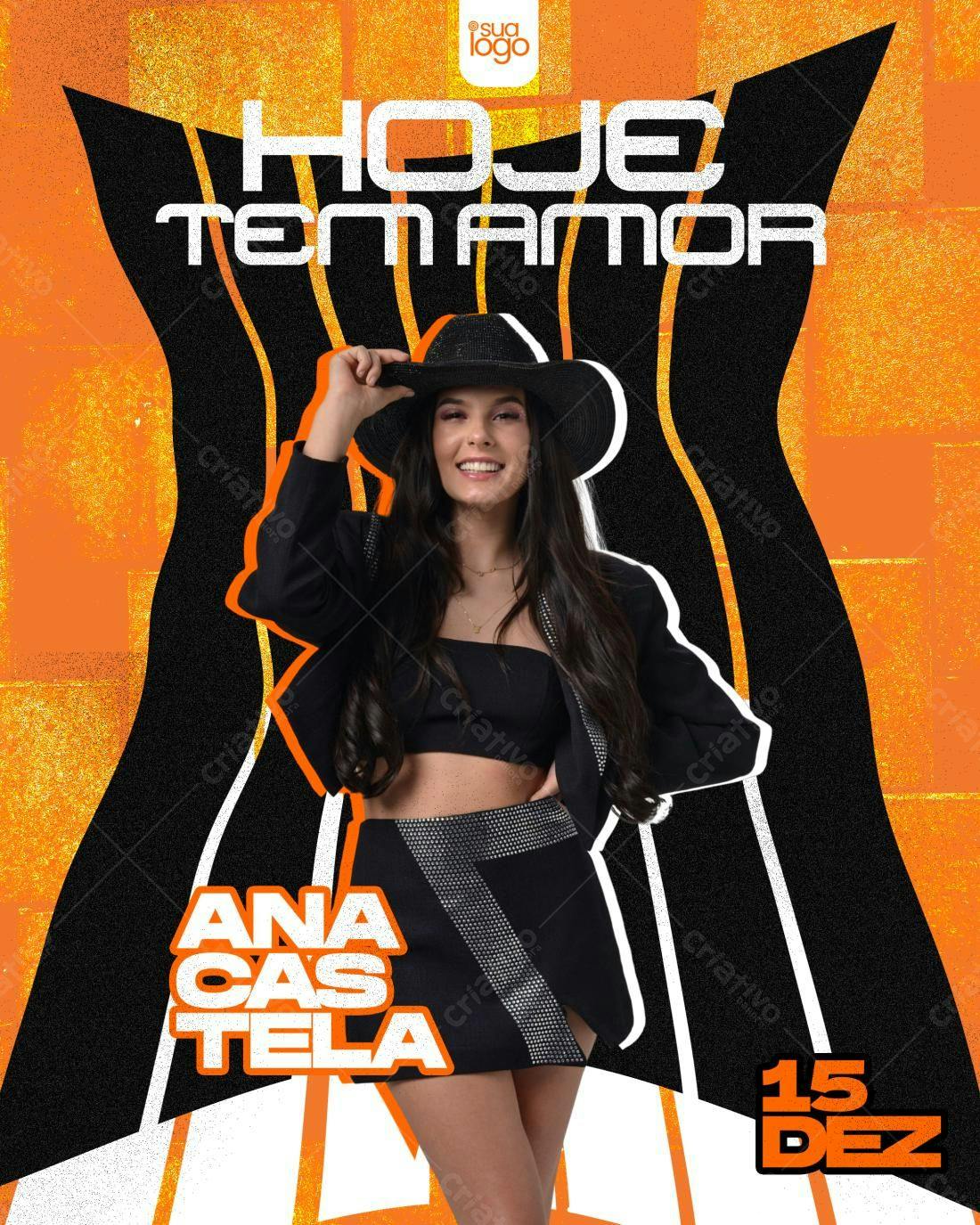 Flyer para Show Ana Castela PSD Editável