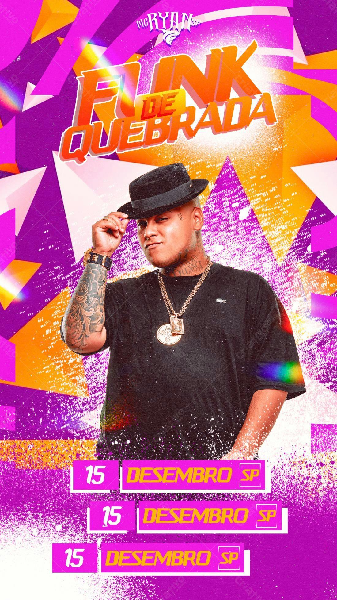 Flyer Funk de Quebrada PSD Editável