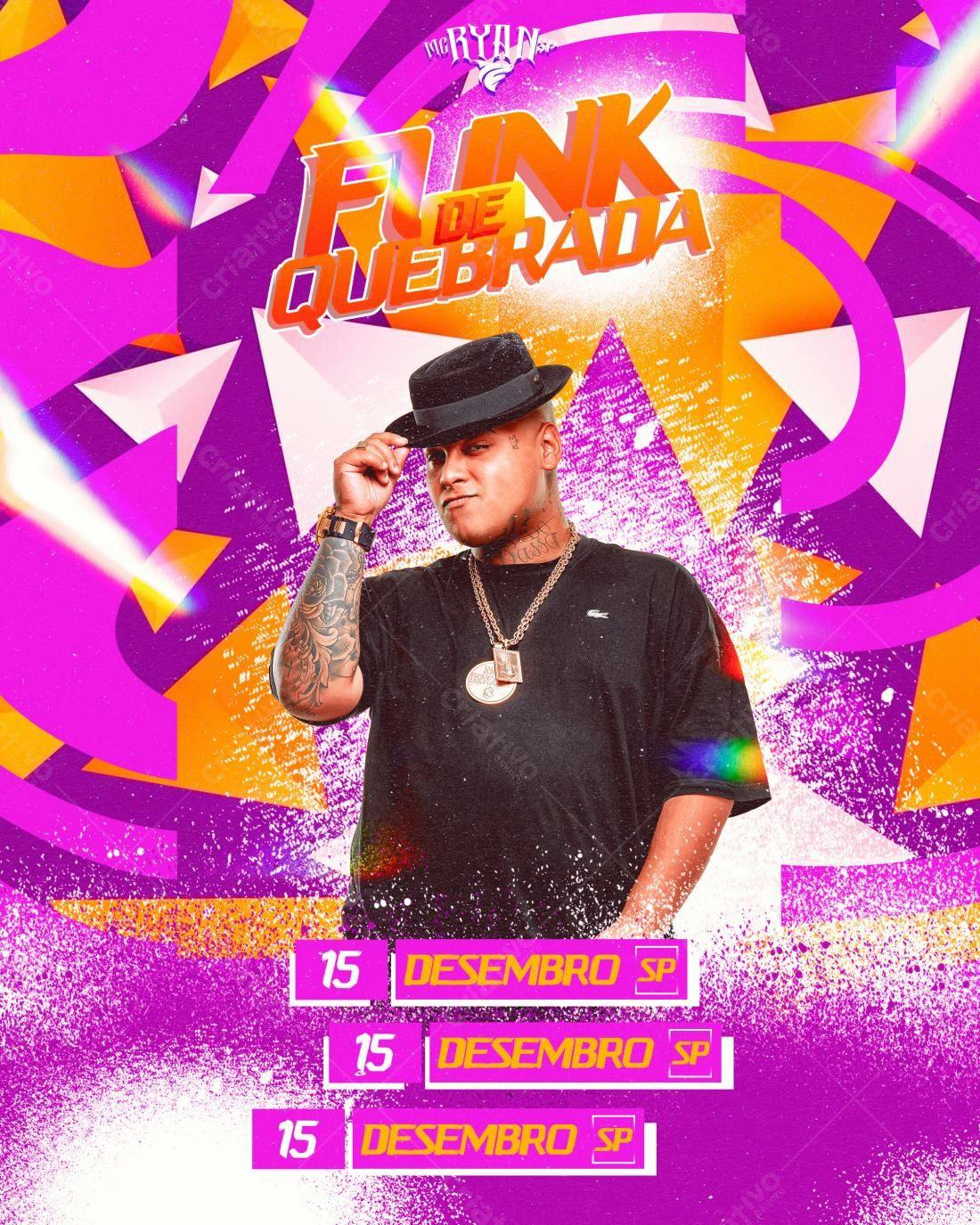 Flyer Funk de Quebrada PSD Editável