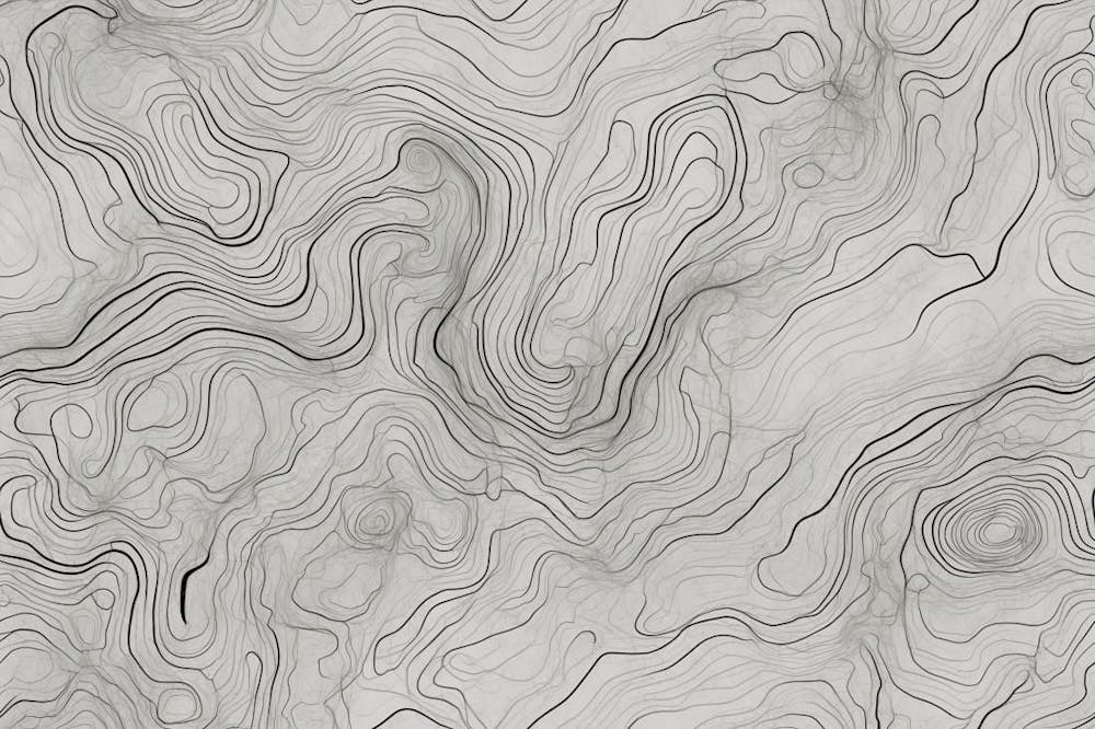 Mapa Topográfico Topografia Com Linhas De Contorno Preto Geográficas Com Overlay