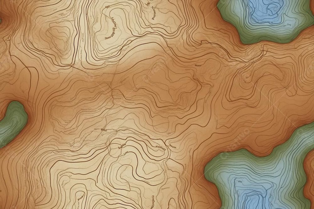 Mapa Topográfico Topografia Com Linhas De Contorno Geográficas Mapa Antigo