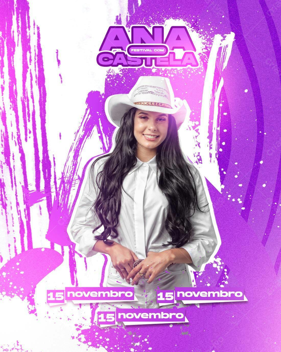 Flyer para Show Ana Castela PSD Editável