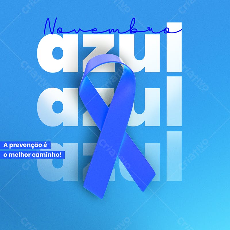 Post para Novembro Azul PSD Editável