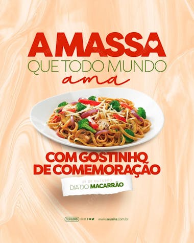 Feed dia do macarrão a massa que todo mundo ama