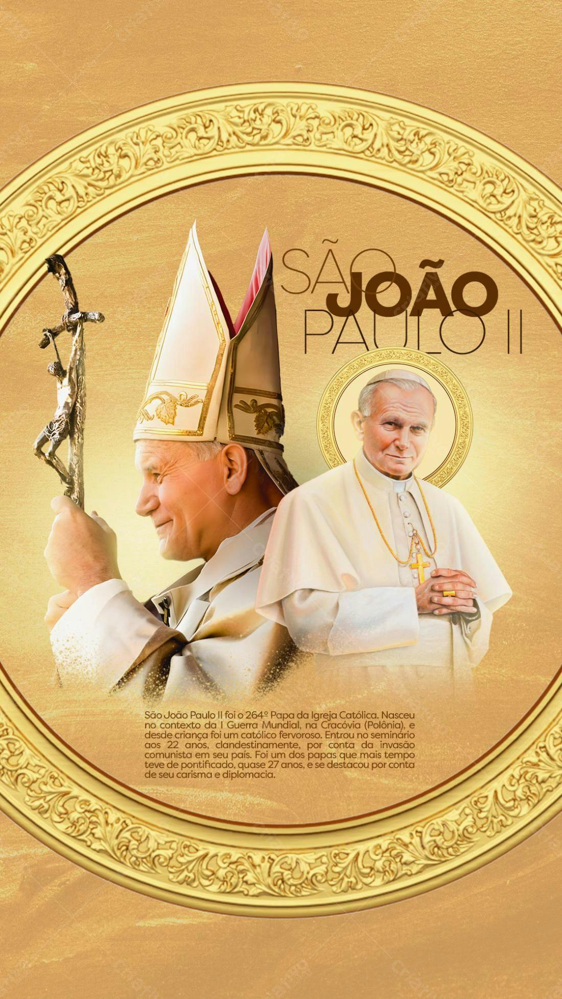 Flyer Papa João Paulo II PSD Editável