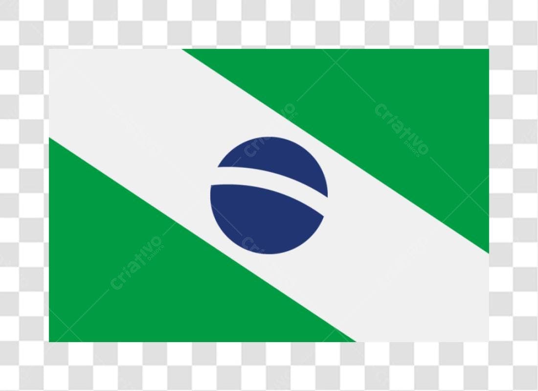 Bandeira Verde Branca e Azul PNG com fundo transparente