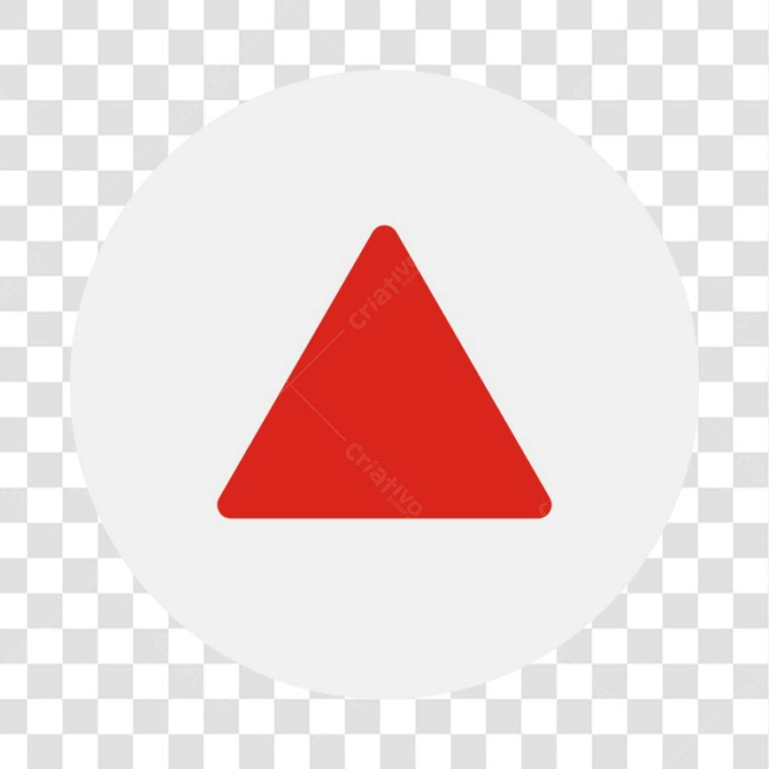 Ícone Triângulo Vermelho PNG com fundo transparente