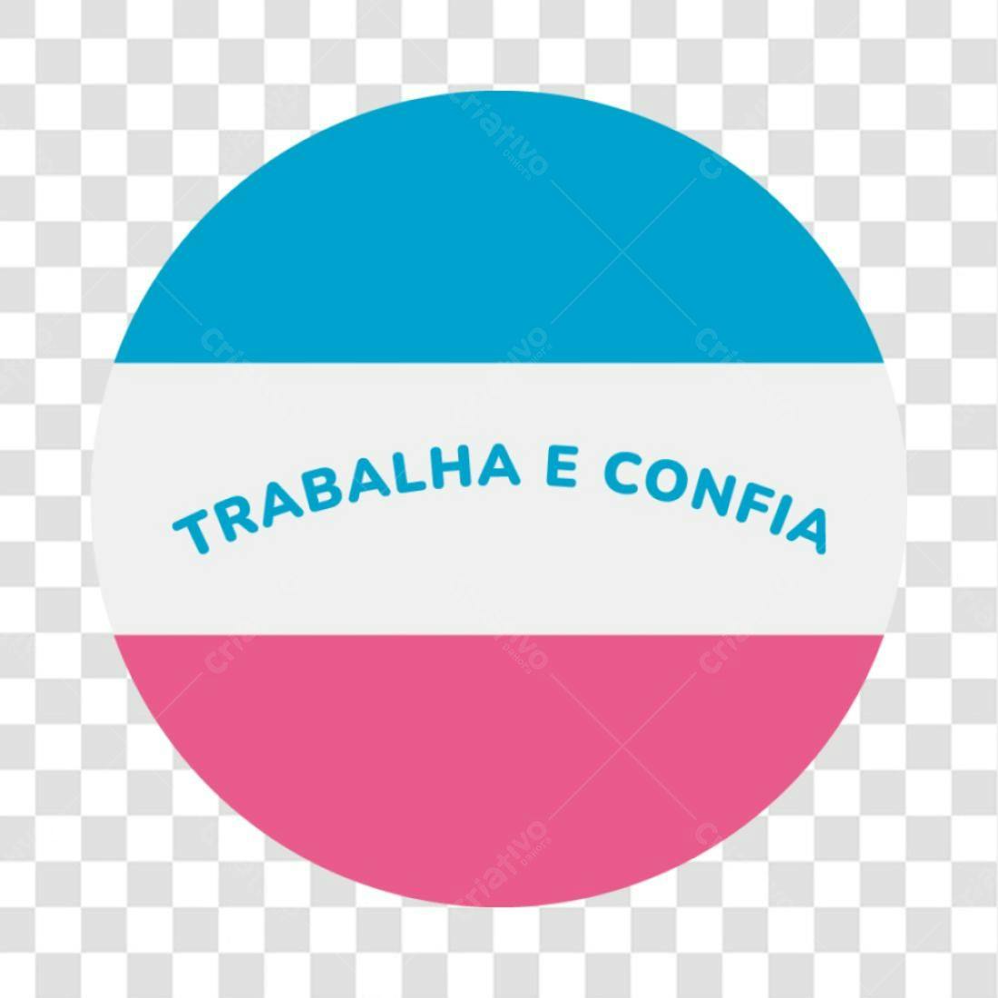 Selo Trabalho e Confiança PNG com fundo transparente