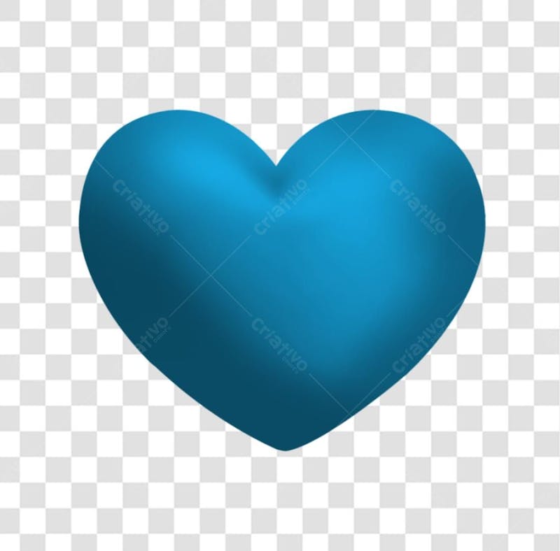 Balão coração azul claro