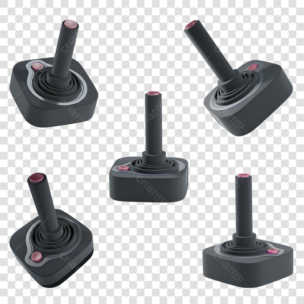 Joystick Atari 3D Png