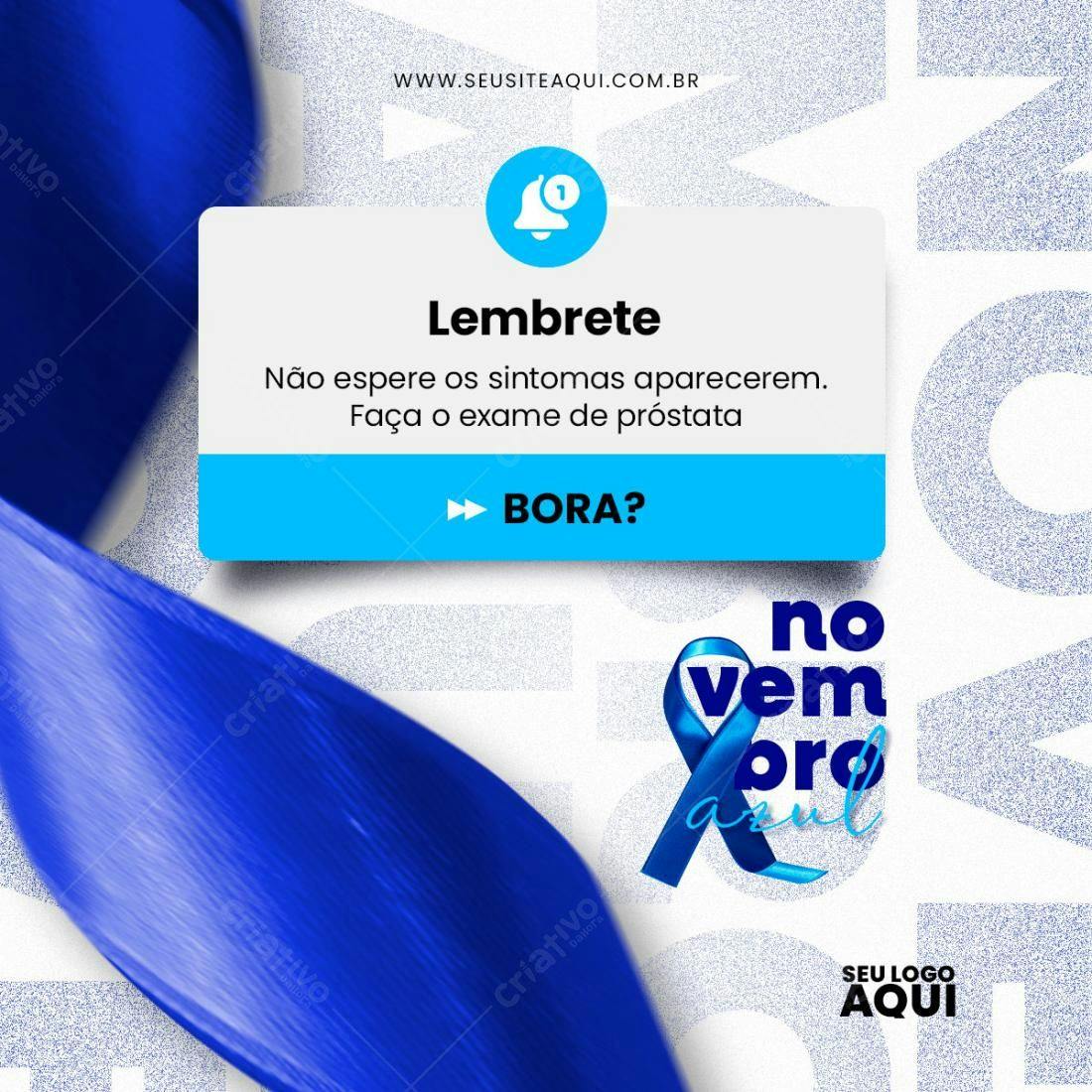 Post para Novembro Azul PSD Editável